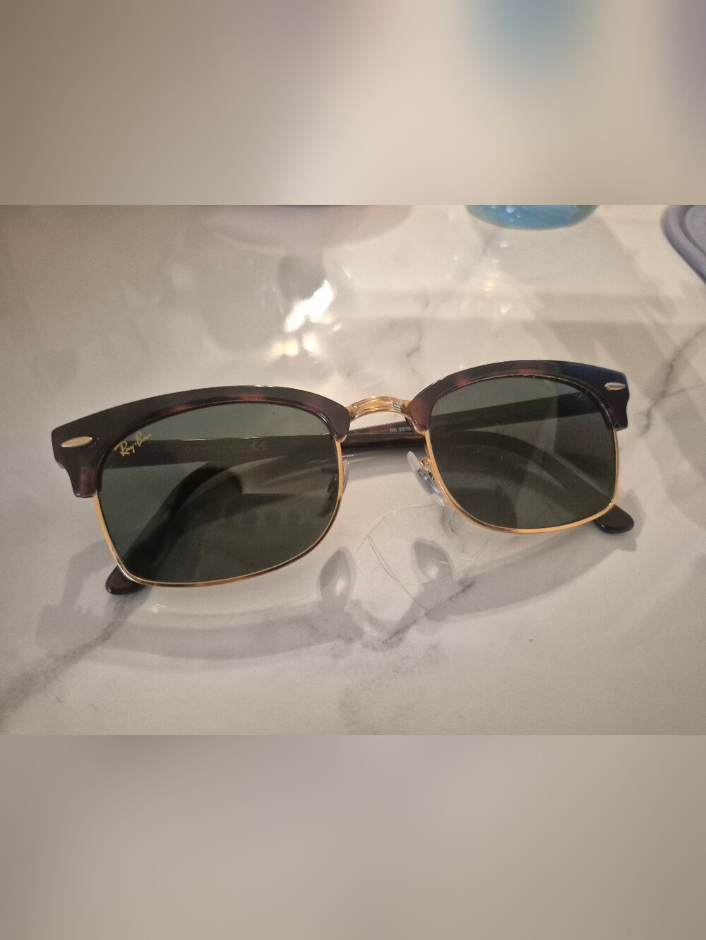 Ray Ban Classic Clubmaster-Style Sunglasses RB3016